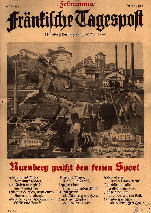 Titelseite der Fränkischen Tagespost vom 19. Juli 1929